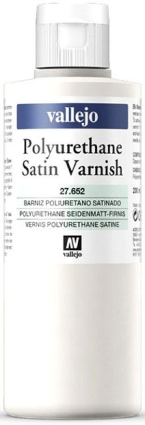 Lakier Vallejo Satin Polyurethane Varnish 27.652 200 ml (8429551276528). Akcesoria modelarskie