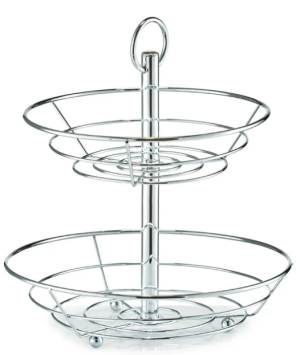 Patera na owoce Zeller metalowa dwupoziomowa 26 cm (4003368273020). Naczynia do serwowania