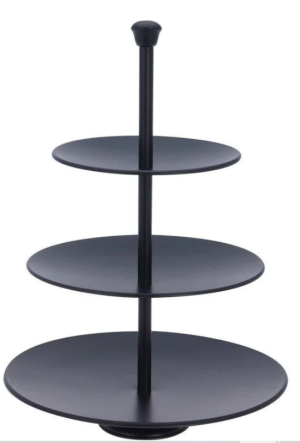 Patera na owoce Excellent Houseware metalowa 3 poziomy (8719987465765). Naczynia do serwowania