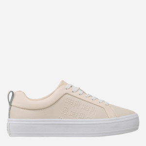 Sneakersy damskie skórzane Tommy Hilfiger FW0FW07376-AA8 39 Beżowe (8720644276655). Tenisówki i trampki damskie