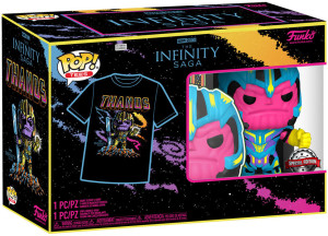Zestaw prezentowy Funko Pop! & Tee Marvel Infinity Saga Thanos Exclusive Figurka 9 cm + Koszulka Rozmiar M (889698636018). Figurki superbohaterów