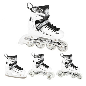 Łyżworolki Nils Extreme 4 w 1 NH10905 31-34 S LED Białe (5907695537246). Rolki i łyżworolki