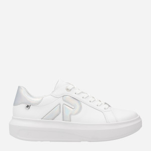 Sneakersy damskie skórzane RIEKER W1204-82 36 (3.5UK) 24 cm Białe (4061811714391). Buty sportowe damskie