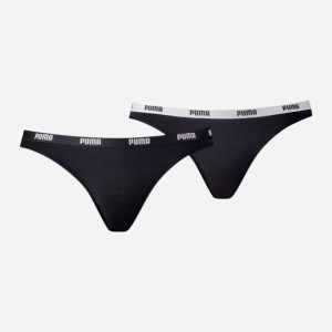 Zestaw damskich majtek bikini 2 szt Puma Women Bikini 2P Hang 90784703 XS Czarny (8718824910864). Majtki damskie