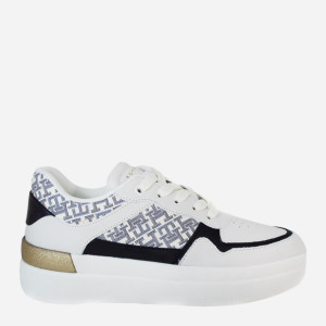 Sneakersy damskie skórzane Tommy Hilfiger FW0FW08381-YBL 37 Białe (8720638586074). Buty sportowe damskie