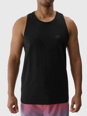 Koszulka bez rękawów męska 4F 4FWMM00TSLEM126-20S S Czarna (5905700402275). Koszulki bez rękawów i tank topy męskie