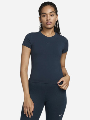 Koszulka damska sportowa Nike Sportswear Chill Knit FV5508-478 S Granatowa. Koszulki sportowe damskie