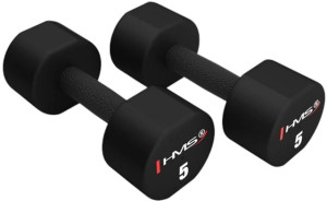 Hantle do ćwiczeń HMS HPT TPU poliuretanowe 2 x 5 kg (5907695510621). Hantle