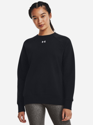 Bluza bez kaptura damska polarowa Under Armour UA Rival Fleece Crew 1379508-001 XS Czarna (196883850242). Bluzy bez kaptura damskie
