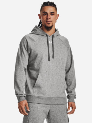 Bluza męska z kapturem ciepła Under Armour UA Rival Fleece Hoodie 1379757-025 XL Szara (196884800475). Bluzy z kapturem męskie