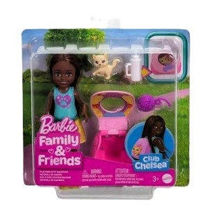 Zestaw do zabawy Barbie Family & Friends Chelsea Plecak z kotkiem JBF45 (0194735258604). Lalki dla dzieci