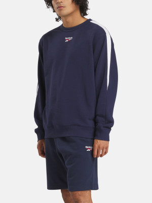Bluza bez kaptura męska Reebok Ri Cross Check Crew 100215504 M Granatowa (1200161370724). Bluzy bez kaptura męskie