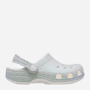 Chodaki dziecięce dla dziewczynki Crocs Classic Iridescent Glitter Clog Kids 210986-100 30-31 (C13) Srebrne (198445120640). Chodaki dziewczęce