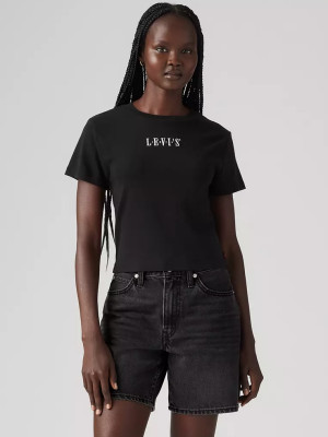 Koszulka damska bawełniana Levi's Gr Essential Sporty Tee Ess Sport Serif A8798-0044 M Czarna (5401157978160). T-shirty damskie