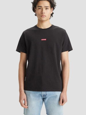 Koszulka męska bawełniana Levi's Ss Relaxed Baby Tab T Meteorite 79554-0025 L Czarna (5401105120672). T-shirty męskie