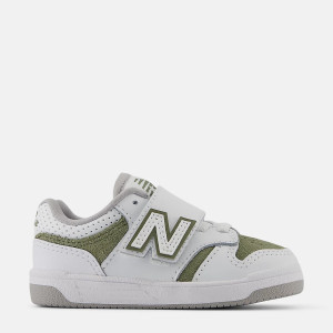 Sneakersy dziecięce dla dziewczynki na rzepy New Balance 480 NWB480VO 23.5 (7US) Białe z zielonym (197967895883). Buty sportowe i sneakersy dziewczęce