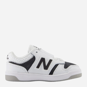 Sneakersy dziecięce dla dziewczynki na rzepy New Balance 480 NWB480VB 26 (9US) Białe z czarnym (197967896507). Buty sportowe i sneakersy dziewczęce