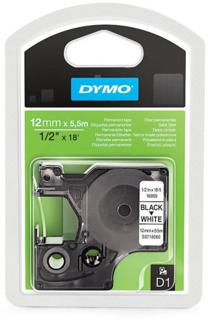Taśma do etykiet Dymo Label S0718060 Black on White. Taśma do etykiet