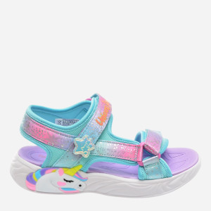 Sandały dziecięce dla dziewczynki Skechers 302682L-PRMT 29 Fioletowe (196311010422). Sandały dziewczęce