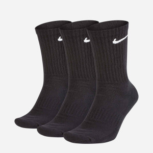 Zestaw skarpet męskich Nike Everyday Cushioned Crew 3pack (SX7664-010) S 3 par Czarny (888407233593). Skarpety męskie