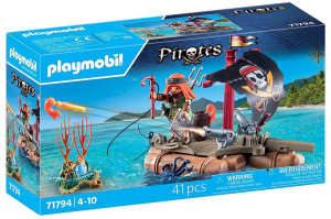 Zestaw zabawek dla dzieci Playmobil Pirates Piracka tratwa ze skarbem 71794 (4008789717948). Zestawy zabawek dla dzieci