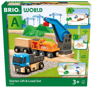 Kolejka Brio World Zestaw startowy z dźwigiem 63602800 (7312350360288). Kolejki i akcesoria