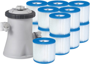 Pompa filtrująca do basenów Intex 28602 / 29007 + 13 filtrów (5903890607951). Wyposażenie basenów