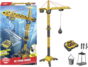 Mega dźwig zdalnie sterowany Dickie Toys Titan ze światłem 150 cm (3729023). Zabawki zdalnie sterowane