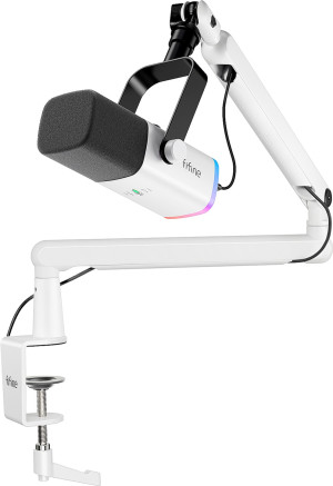 Mikrofon dynamiczny Fifine TAM8W USB/XLR White. Mikrofony