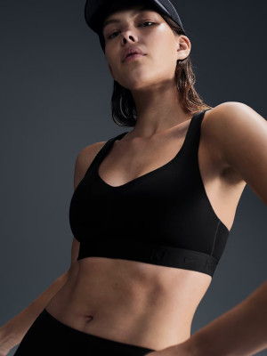 Top sportowy damski Nike W Nk Df Indy Hgh Spt Bra FD1068-010 L Czarny (197593039019). Topy sportowe damskie
