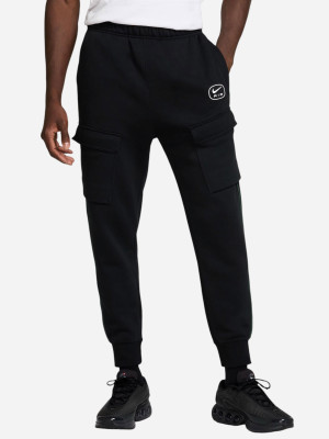 Spodnie cargo męskie z kieszeniami Nike M Nsw Sw Air Cargo Pant Flc Bb HM0180-011 2XL Czarne. Spodnie męskie