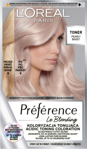 Farba do włosów L'oreal Paris Preference Le Blonding 02 Pearly Boost 174 ml (3600524128913). Farby do włosów