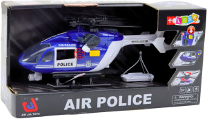 Zabawka LEAN Toys Helikopter policyjny z hakiem noszami oraz ze światłami i dźwiękami 1:14 21465 (5905991038610). Autka i pojazdy zabawkowe