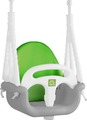 Huśtawka kubelkowa dziecięca Ricokids 3 w 1 Szaro zielona (5903890622350). Huśtawki i fotele bujane dla dzieci