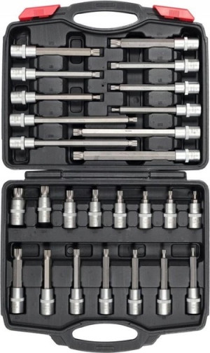 Zestaw kluczy trzpieniowych Yato 1/2" Spline YT-77542 26 sztuk 55-200 mm (5906083071317). Kołpaki końcowe