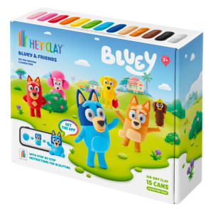 Zestaw Hey Clay Bluey i przyjaciele Plastelina + akcesoria 15 szt. HCL15030CEE15 (4897105245568). Masy plastyczne