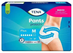 Pieluchomajtki dla dorosłych Tena Pants Plus M 14 szt (7322540574753 / 7322542285053). Pieluchomajtki dla dorosłych