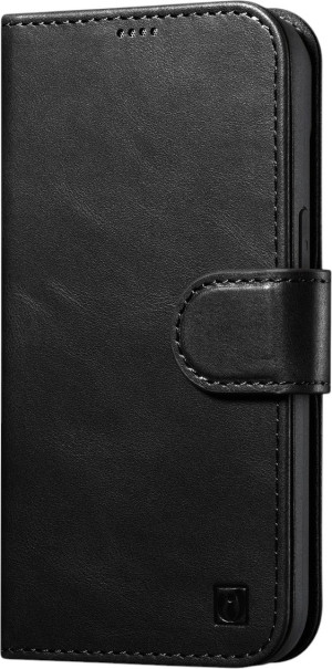 Etui z klapką iCarer Oil Wax Premium Leather 2in1 Wallet Case z RFID do Apple iPhone 14 Black (WMI14220721-BK). Etui i pokrowce na telefony