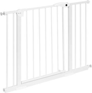 Barierka ochronna na schody i drzwi EcoToys metal biała 74-105 cm (5905817006427). Zabezpieczenia dla dzieci