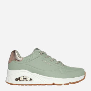 Sneakersy damskie Skechers Uno Shimmer Away 155196-SAGE 41 Zielone (197627201450). Buty sportowe damskie