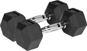 Hantle żeliwne Rebel Active gumowane HEX 2x5 kg RBA-2325-05 (5901890111836). Hantle