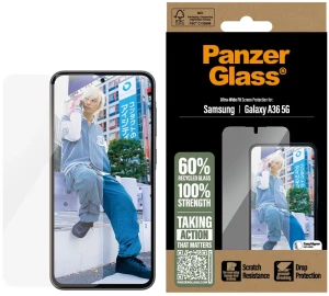 Szkło hartowane PanzerGlass Ceramic Protector Ultra-Wide Fit do Samsung Galaxy A36 5G (PGRNUWFG38083). Szkła hartowane