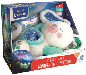 Lampka nocna z projektorem Clementoni Baby Króliczek 17594 (8005125175949. Lampki nocne