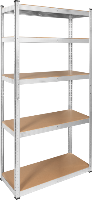 Regał metalowy Rebel RB-1251 180 x 90 x 40 cm Srebrny (5901890104548). Regały metalowe do magazynów