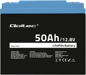 Akumulator Qoltec LiFePO4 Litowo-Żelazowo-Fosforanowy 12.8V 50Ah 640Wh BMS 53704 (5901878537047). Akumulatory i akcesoria do UPS