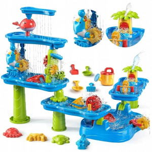 Stolik wodny Woopie 6 w 1 Piaskownica ogromny aquapark wodospad tor wodny 6-poziomowy modułowy 55716 (5906280655716). Zabawki na plażę, do piaskownicy i wanny