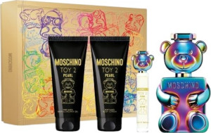Zestaw unisex Moschino Toy 2 Pearl Woda perfumowana 100 ml + Miniaturka Woda perfumowana 10 ml + Balsam do ciała 100 ml + Żel pod prysznic 100 ml (8011003903382). Perfumy damskie