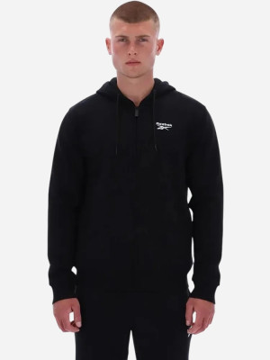 Bluza męska rozpinana streetwear z kapturem Reebok Colton Small Logo Zi 100240560 XL Czarna (1200175332688). Bluzy męskie streetwear