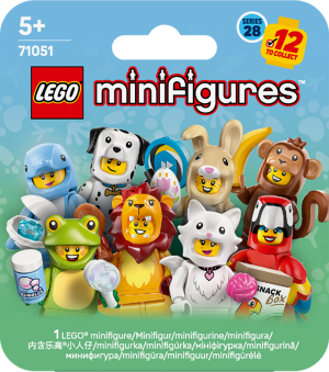 Zestaw klocków LEGO Minifigures Seria 28 — Zwierzęta 7 elementów 24 szt (71051). Klocki