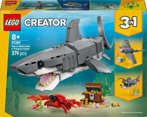 Zestaw klocków LEGO Creator Groźny rekin i skrzynia ze skarbem 379 elementów (31381). Klocki